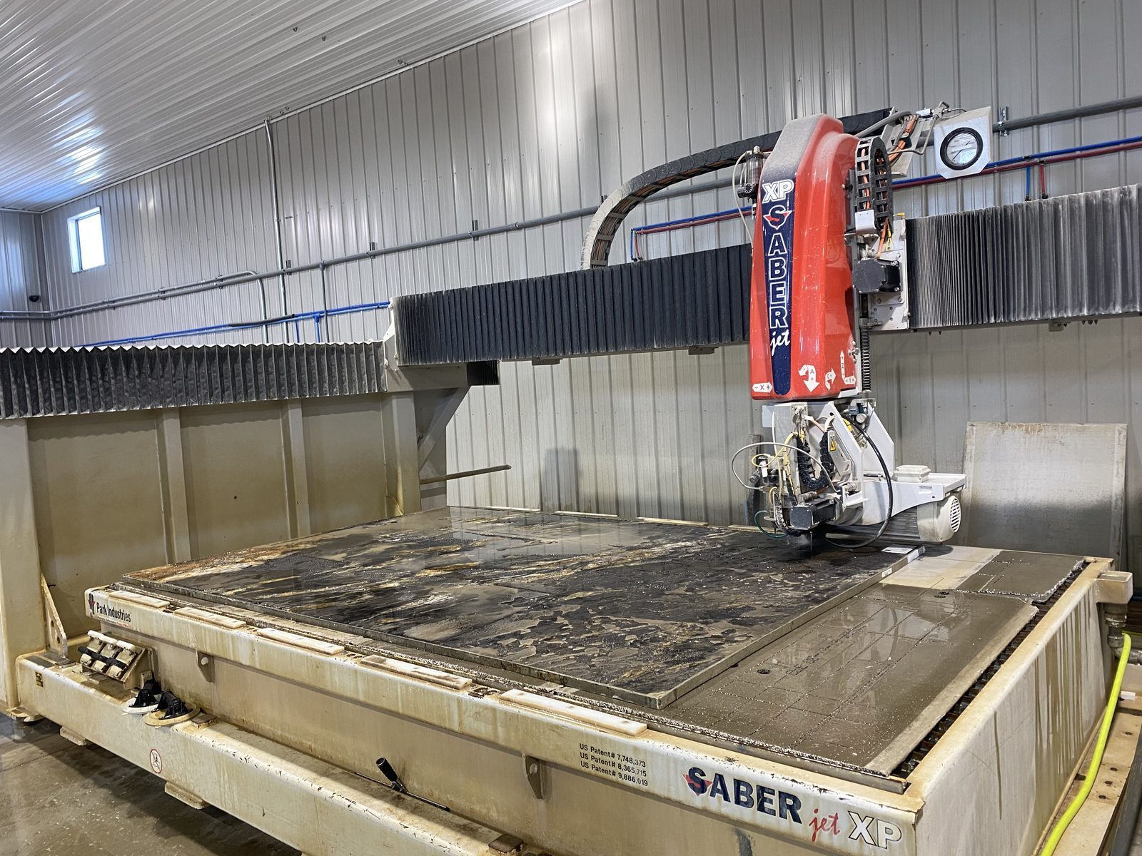 Cutting a countertop on our CNC saw